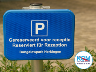 Parkeerbord metaal reflecterend blauw